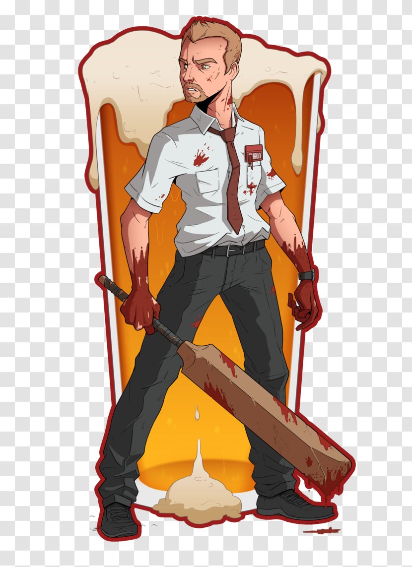 Simon Pegg Shaun Of The Dead Three Flavours Cornetto Trilogy Film - Cartoon Transparent PNG