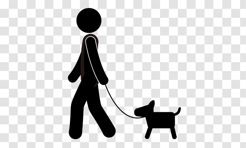 Pictogram Dog Walking Stick Figure Transparent PNG