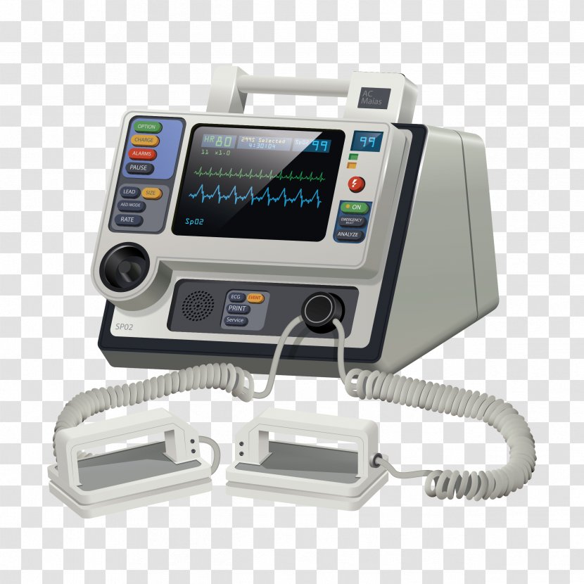 Automated External Defibrillators Medical Device Cardiopulmonary Resuscitation Health Technology - Implant - Defibrillator Transparent PNG