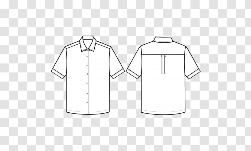 T-shirt Collar Dress Uniform Outerwear - Black And White Transparent PNG