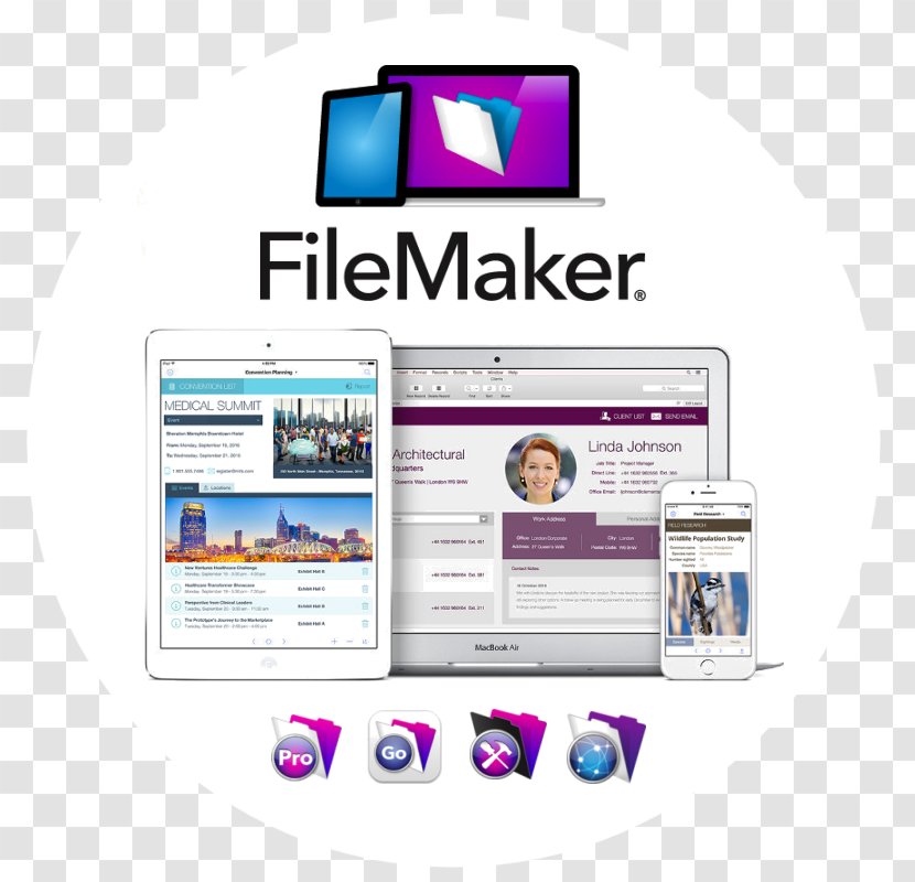 FileMaker Pro 15 Advanced MacOS Apple License - Logo - Database Development Transparent PNG