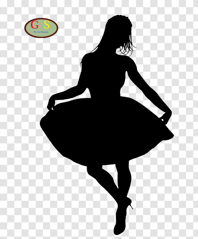 Dance Silhouette Stencil - Female Transparent PNG