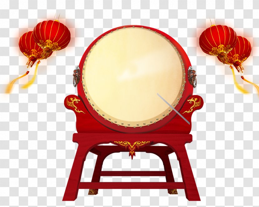 Poster Bass Drum - Chinese Lantern Free Pull Material Transparent PNG