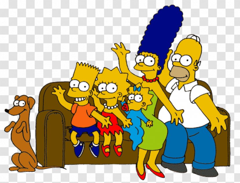 Homer Simpson Bart Marge Lisa Maggie - Yellow - Simpsons Transparent PNG