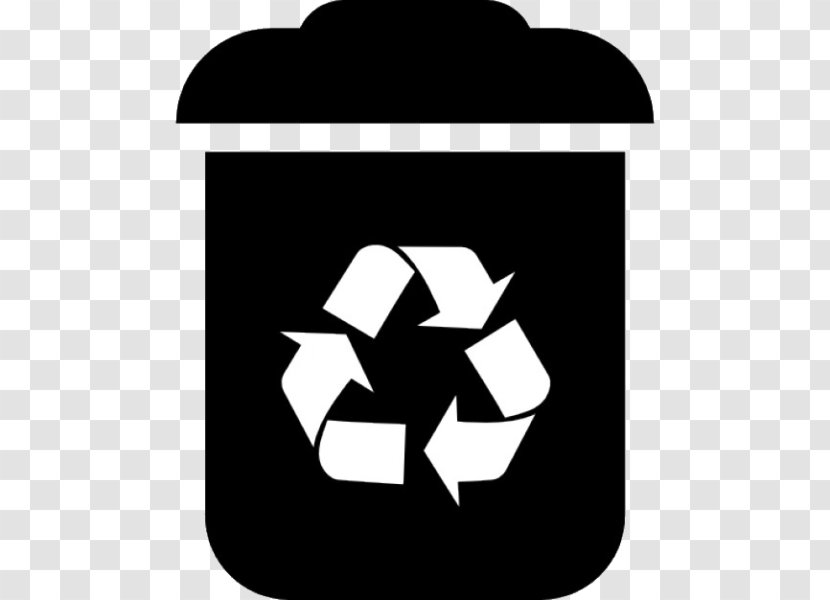 Recycling Logo - Blackandwhite Text Transparent PNG