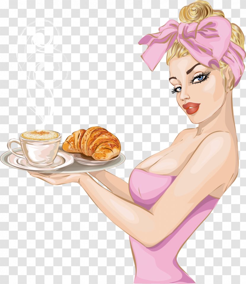 Bread Royalty-free Illustration - Silhouette - Holding Coffee Flirty Transparent PNG