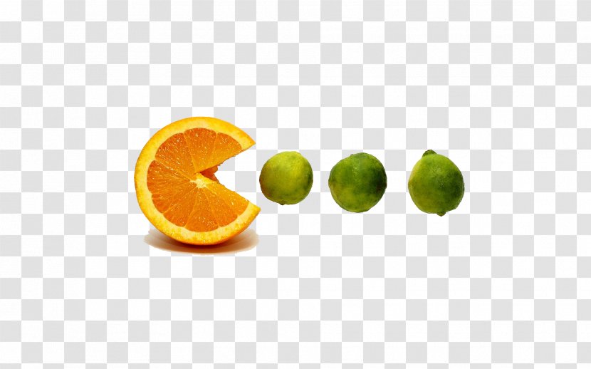 Pac-Man Meyer Lemon Lime Wallpaper - Citric Acid - Orange Transparent PNG