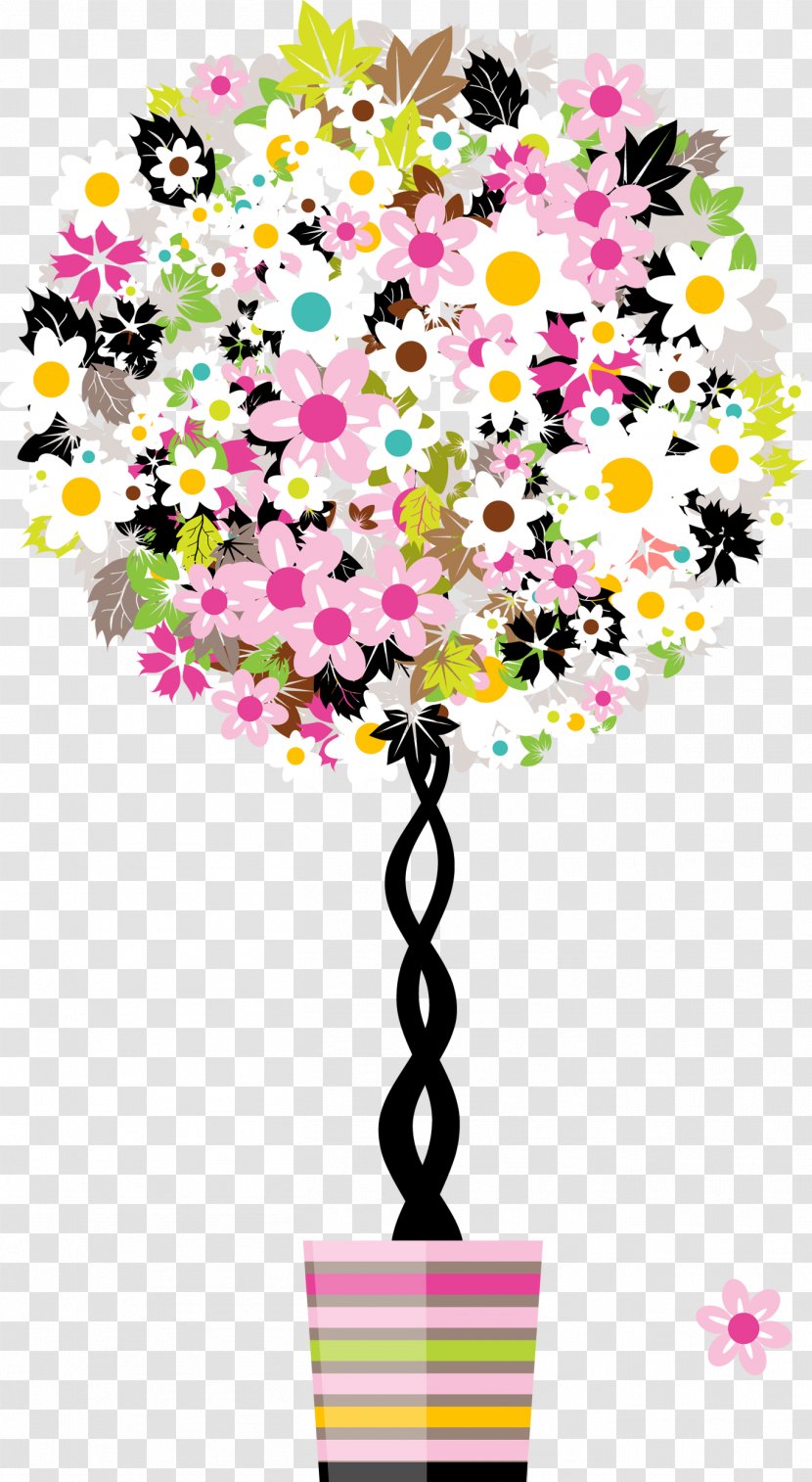 Sticker Wall Decal - Flowering Plant - Paint Transparent PNG