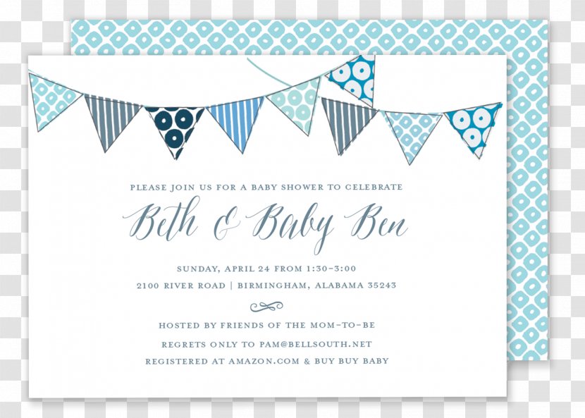 Wedding Invitation Paper Baby Shower Bunting Bridal - Birthday - Party Transparent PNG
