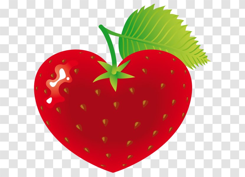 Strawberry Amorodo Heart - Vecteur Transparent PNG