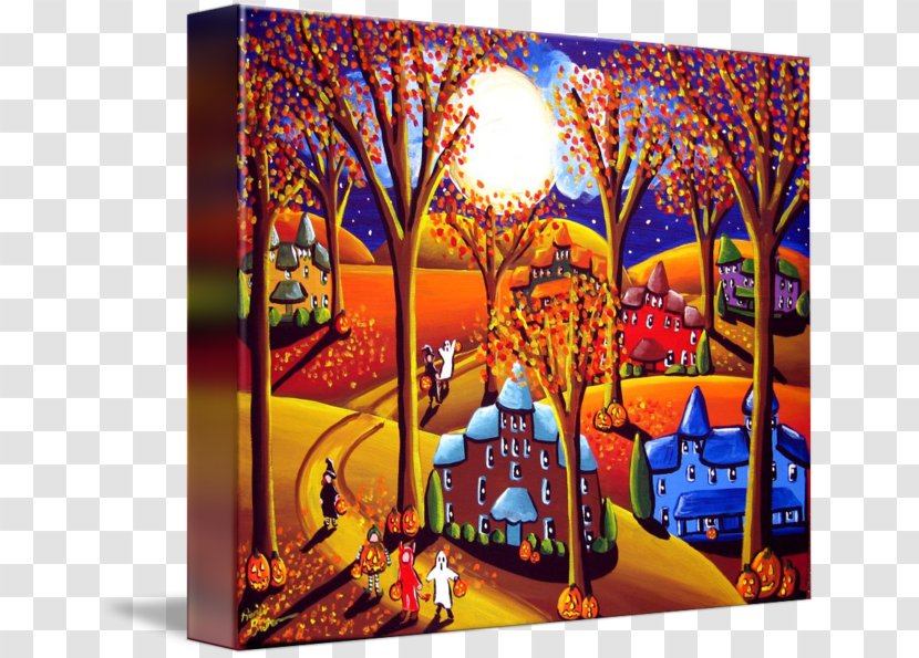 Modern Art Painting Material Mural - Halloween Night Transparent PNG