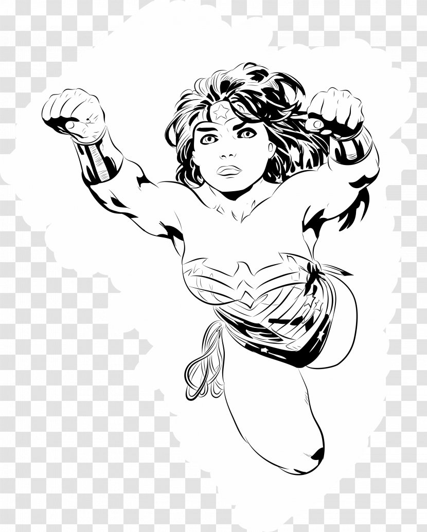 Drawing Line Art - Frame - Wonder Woman Transparent PNG