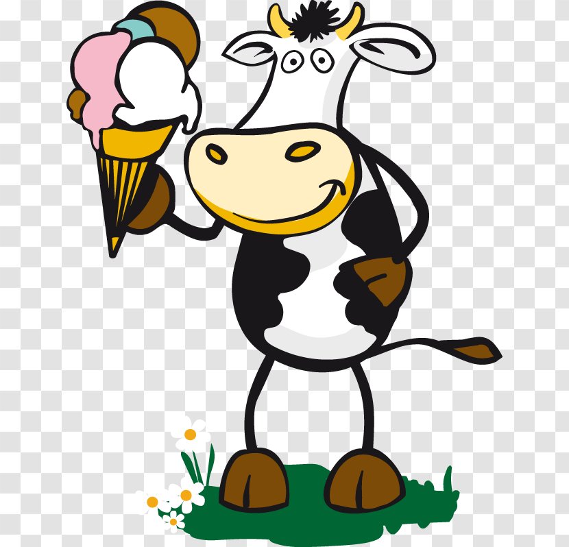 Ice Cream Background - Bovine - Pleased Dairy Cow Transparent PNG
