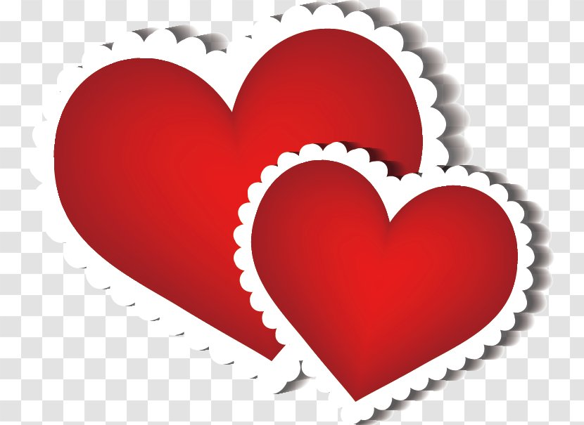 Valentine's Day Heart Clip Art - Silhouette - Red Heart-shaped Elements Transparent PNG