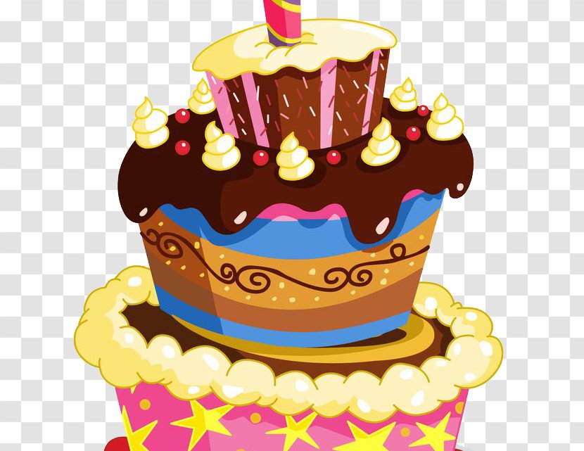 Cupcake Chocolate Cake Birthday Transparent PNG