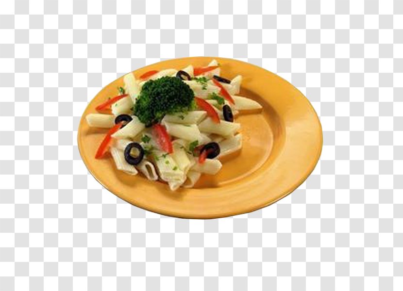 Vegetarian Cuisine Pasta European Salad Food - Macaroni - Art Platter Transparent PNG