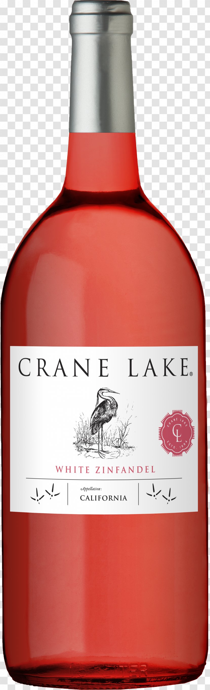 White Wine Zinfandel Red - Bottle - Crane Lake Brut Transparent PNG