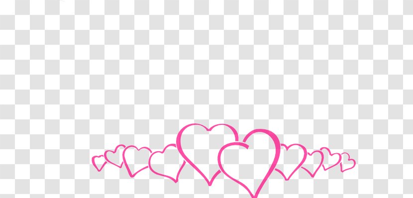 Right Border Of Heart Pink Clip Art - Cartoon Transparent PNG