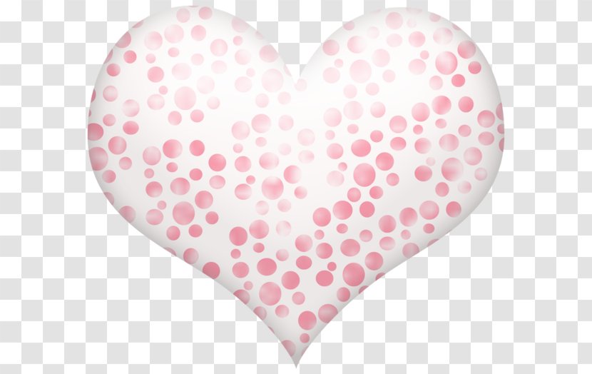 Polka Dot Pink M Heart - Petal Transparent PNG