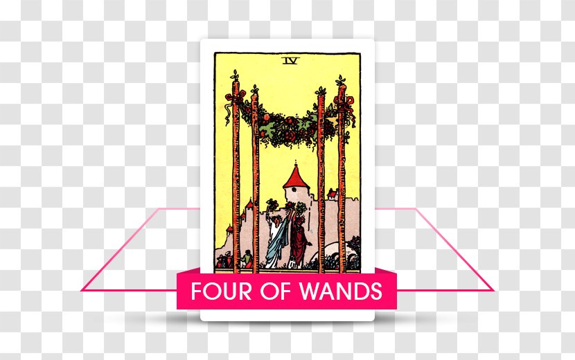 De Tarot Als Sleutel Tot Inzicht Four Of Wands Suit Queen Swords - Pentacle - Rod Cell Transparent PNG