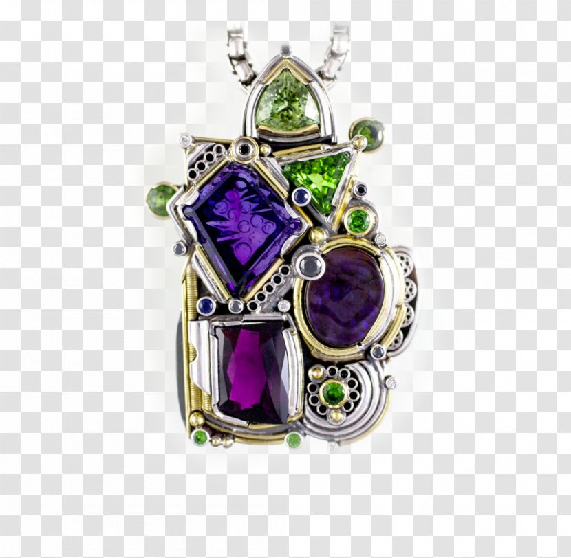 Jewellery Gemstone Charms & Pendants Spinel Amethyst - Gold - Jewelry Shop Transparent PNG