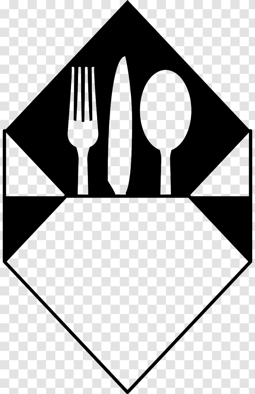 Cutlery Cloth Napkins Household Silver Knife Clip Art - Black And White Transparent PNG