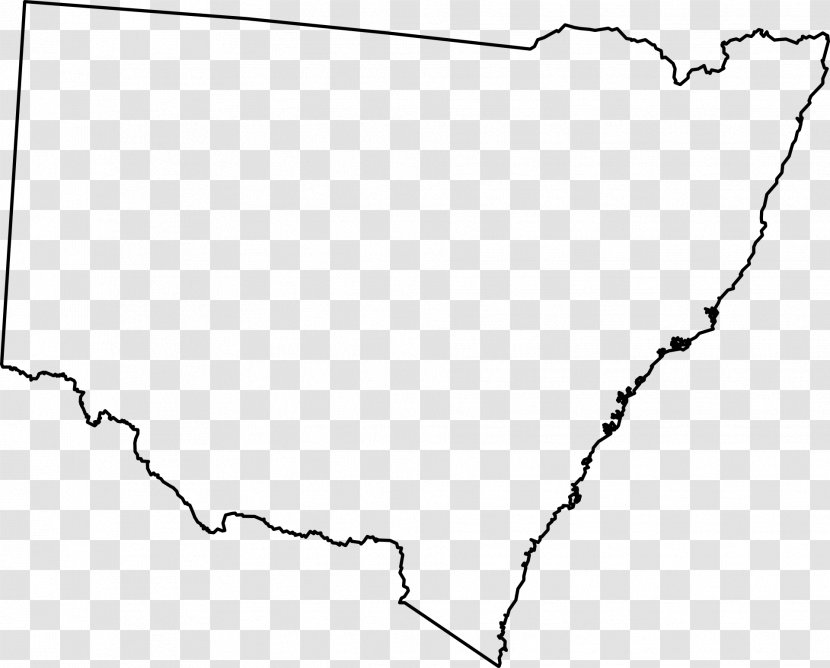 New South Wales Blank Map Clip Art - Silhouette - States Vector Transparent PNG
