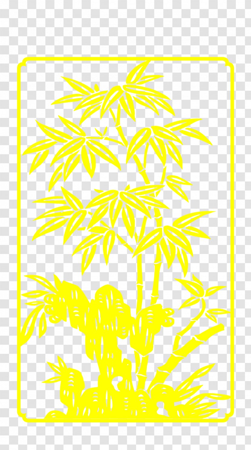 Yellow Motif Pattern - Material - Bamboo Transparent PNG