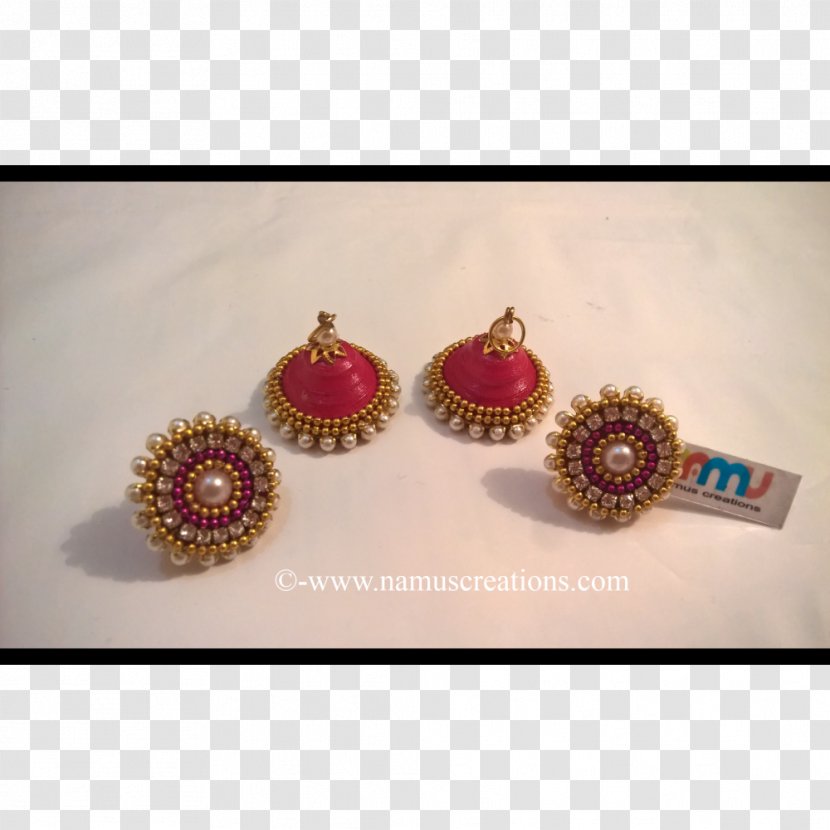 Earring Jewellery Gemstone Clothing Accessories Maroon - Fashion Accessory - Rakhi India Transparent PNG