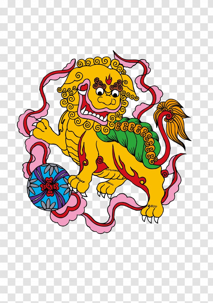 Lion Dance - Traditional Vector Material Transparent PNG