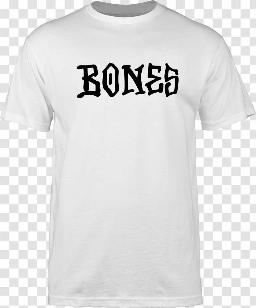 T-shirt Crew Neck Clothing Sizes - Black - Bones Transparent PNG
