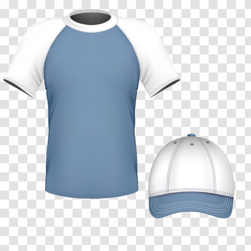 Euclidean Vector T-shirt Blue - Pattern Material Suit Service Transparent PNG