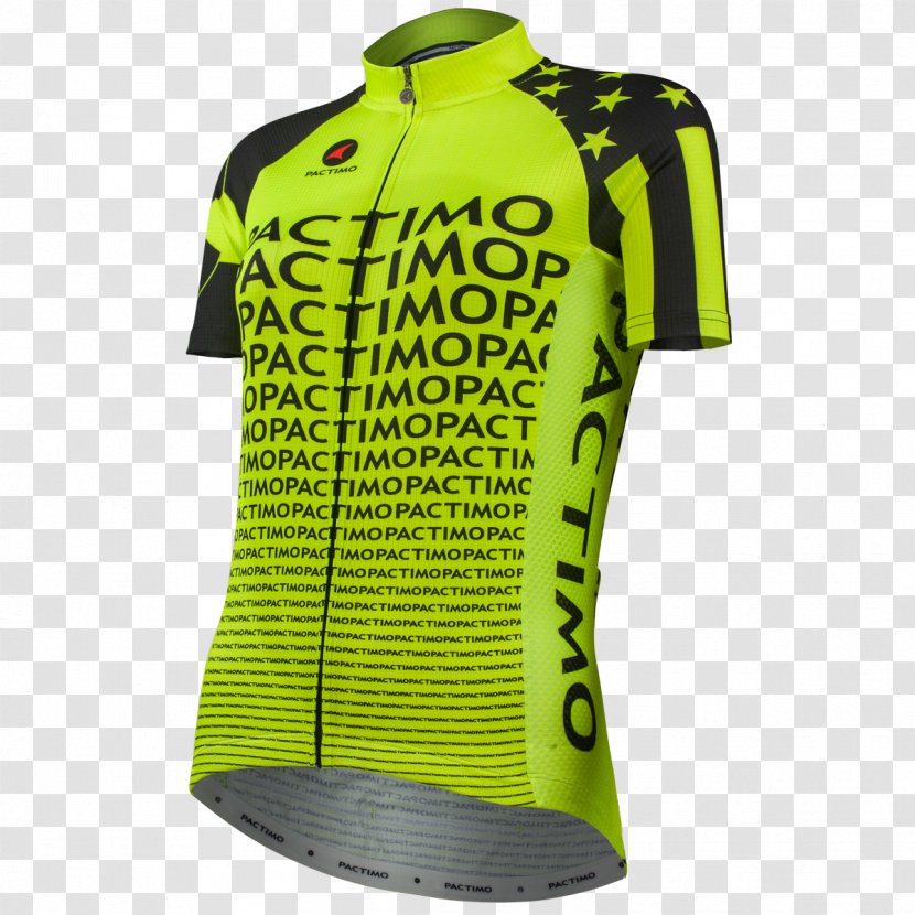Cycling Jersey T-shirt Road Bicycle Racing - Green Transparent PNG