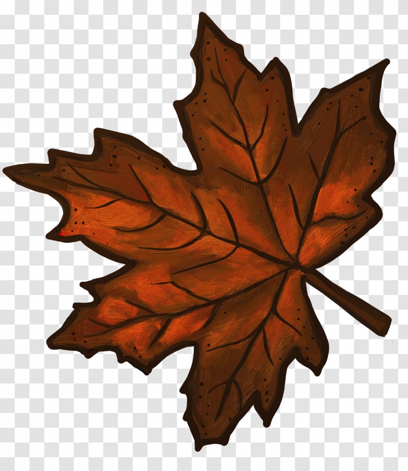 Red Maple Sugar Leaf Clip Art - Autumn Color Transparent PNG