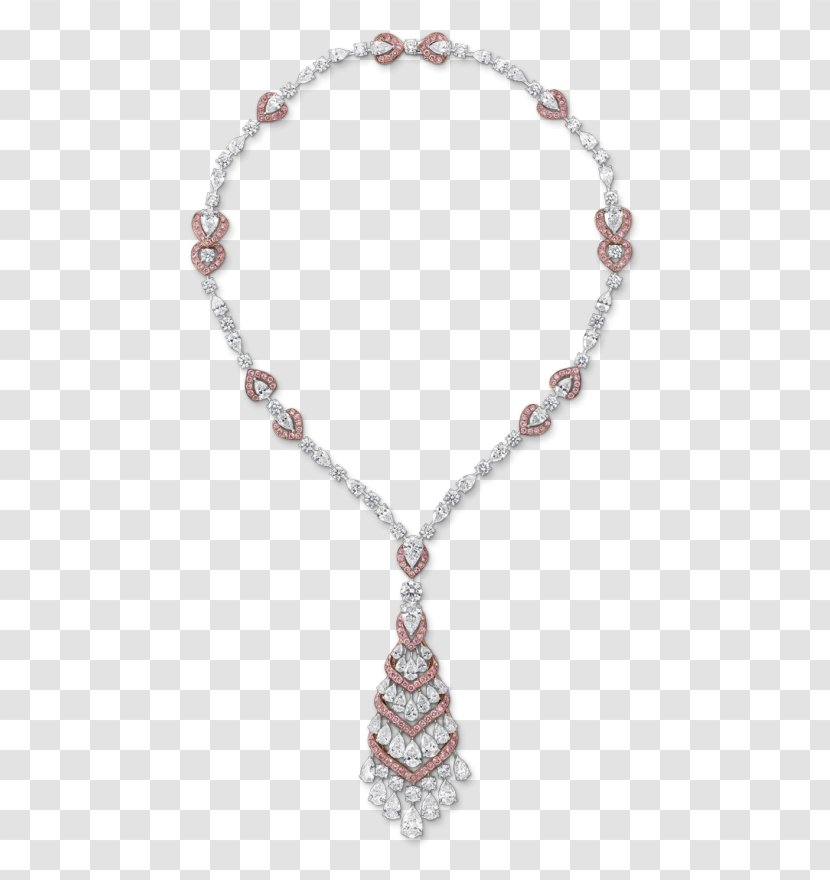Pearl Necklace Graff Diamonds Jewellery - Pink Diamond Transparent PNG