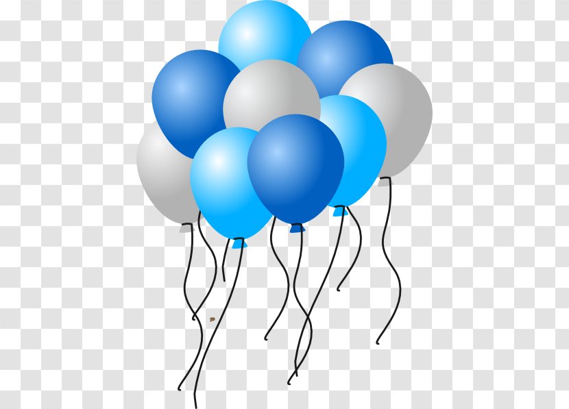 Balloon Greeting & Note Cards Birthday Clip Art - Blue Transparent PNG