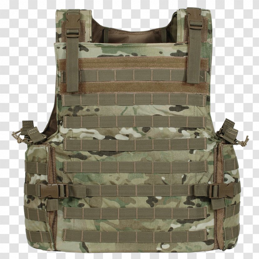 MOLLE Soldier Plate Carrier System Military Tactics Armour - Camouflage Transparent PNG