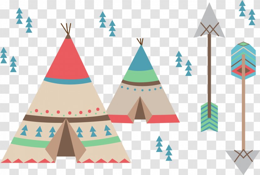 Euclidean Vector Tipi - Party Hat - Tribe Transparent PNG