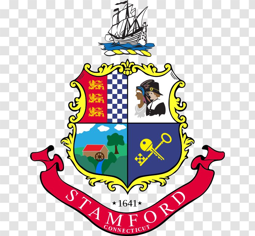 Stamford Bridgeport Flag Of Connecticut City - Wikipedia - Crest Transparent PNG