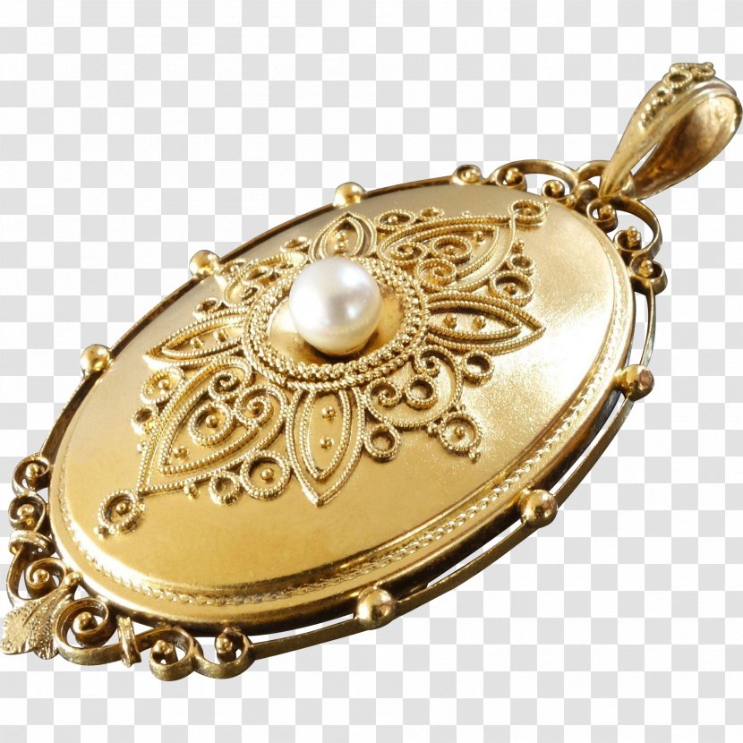 Locket Necklace Pendant Jewellery Pearl - Filigree Transparent PNG