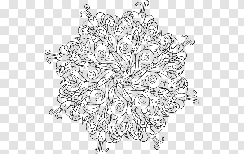 Mandala Coloring Book Buddhism Bodhi Tree Child - Floral Design Transparent PNG