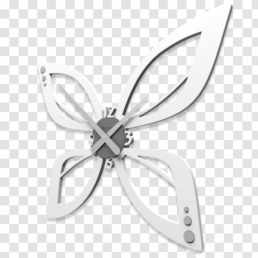 Silver Product Design Body Jewellery - Black And White - Various Butterfly Transparent PNG