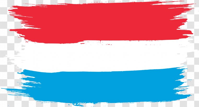Flag Of Luxembourg Brush - Watercolor Transparent PNG