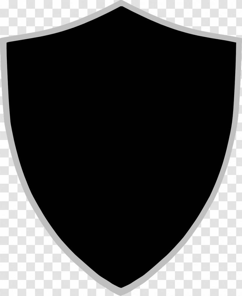 Shield Clip Art - Black And White - Sheild Transparent PNG