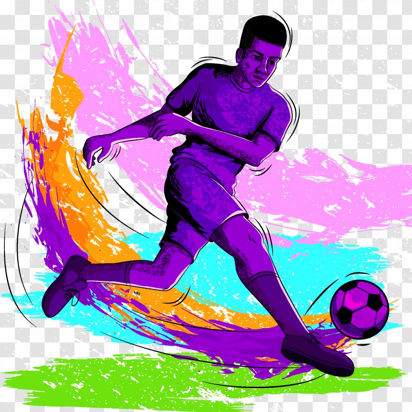 Euclidean Vector Football Illustration - Purple Transparent PNG