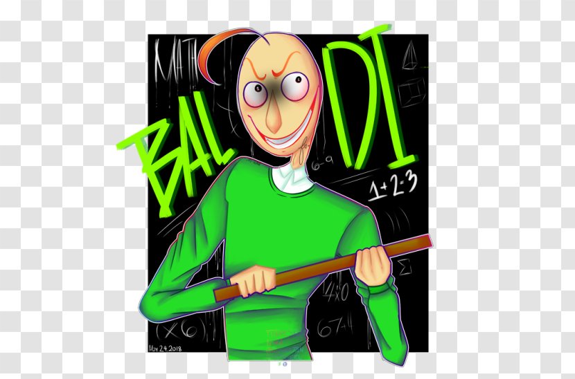 Fan Art Drawing Character - Fictional - Baldi's Basics In Education And Learning Transparent PNG
