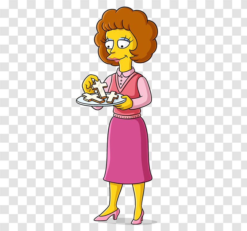 Maude Flanders Ned Bart Simpson Marge Mona - Art - Eddie Murphy Transparent PNG