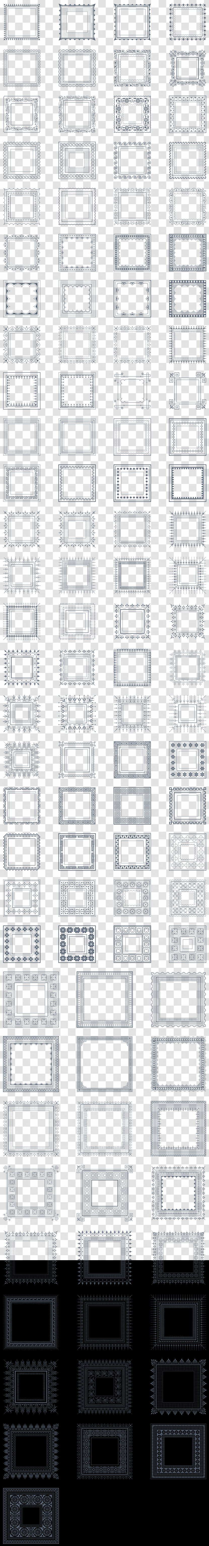 Ornament Pattern - Black And White - Essential Vector Transparent PNG