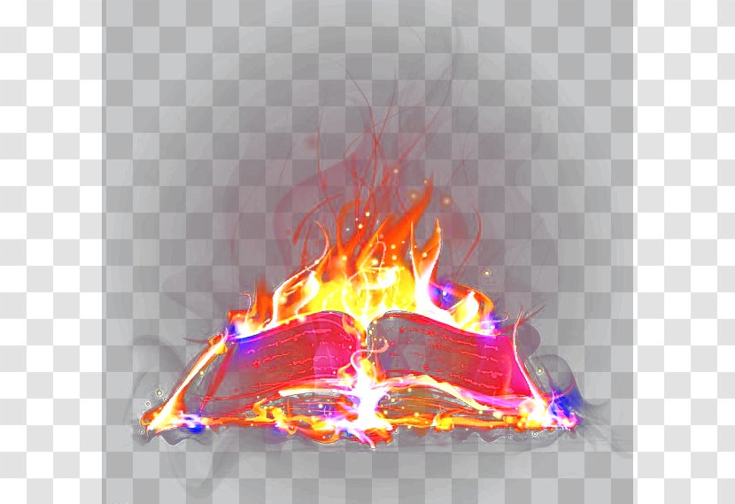 Flame Combustion Book - Magic Transparent PNG