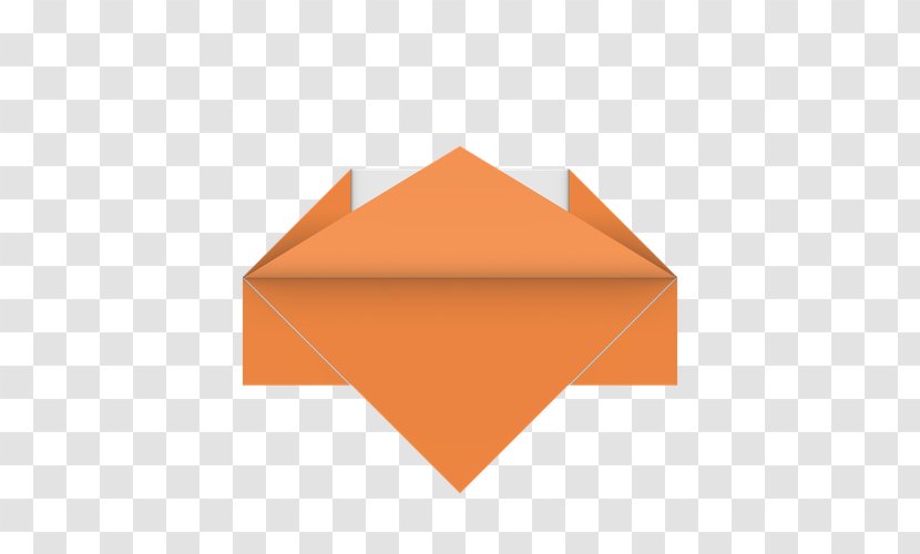 Triangle Line - Orange - Half Fold Transparent PNG